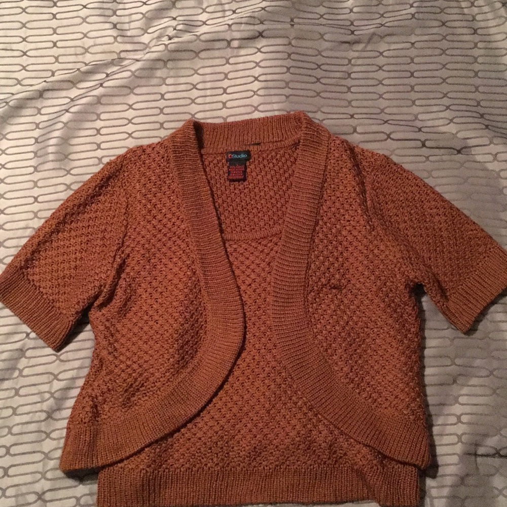 Brown Knit Sweater Set